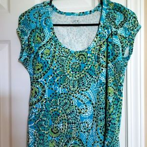 Blue print top in size PS
